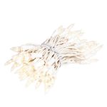 RetroGlo Clear Mini Lights 50 Light on White Wire 11 Feet Long