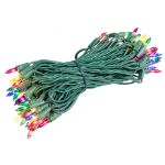 RetroGlo Multi Color Mini Lights 50 Light on Green Wire 25 Feet Long