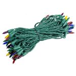 RetroGlo Multi Color Mini Lights 50 Light on Green Wire 25 Feet Long