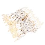 RetroGlo Clear Mini Lights 100 Light on White Wire 22 Feet Long