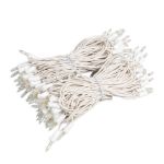 RetroGlo Clear Mini Lights 100 Light on White Wire 50 Feet Long