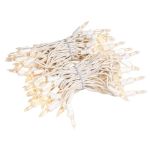 RetroGlo Clear Mini Lights 100 Light on White Wire 34 Feet Long