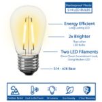 Dual Filament Warm White S14 LED Plastic Medium Base e26 Bulbs  - 25pk