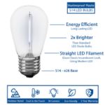 Pure White S14 LED Plastic Filament Medium Base e26 Bulbs  - 25pk