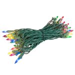 RetroGlo Multi Color Mini Lights 35 Light on Green Wire 17 Feet Long
