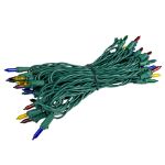RetroGlo Multi Color Mini Lights 35 Light on Green Wire 17 Feet Long