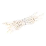 RetroGlo Clear Mini Lights 10 Light on White Wire 5.5 Feet Long