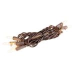 RetroGlo Non-Connectable Clear Mini Lights 10 Light on Brown Wire 5.5 Feet Long