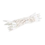 RetroGlo Non-Connectable Clear Mini Lights 20 Light on White Wire 8 Feet Long