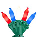 RetroGlo® Ceramic Red/White/Blue Multi Function Chasing Christmas Lights
