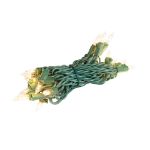 RetroGlo Clear Mini Lights 20 Light on Green Wire 8.5 Feet Long
