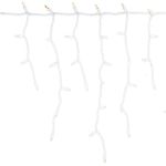 RetroGlo Clear 100 Light Icicle Lights White Wire Long Drops