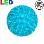 100 Teal LED 7.5" Sphere