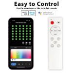 50ft Permanent Outdoor Eave Lights App Controlled RGBTW White Wire