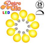 RetroGlo Yellow Satin G40 Globe Bulbs 25 Pack