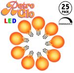 RetroGlo Orange Satin G40 Globe Bulbs 25 Pack