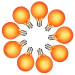 RetroGlo Orange Satin G40 Globe Bulbs 25 Pack