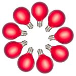RetroGlo Red Satin G40 Globe Bulbs 25 Pack