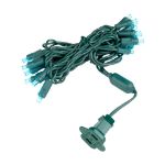 20 Light Teal LED Mini Lights Green Wire