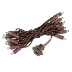 20 Light Warm White LED Mini Lights Brown Wire
