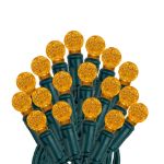 G12 50 LED Orange 6" Spacing Green Wire