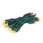G12 50 LED Yellow 6" Spacing Green Wire