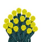 G12 50 LED Yellow 6" Spacing Green Wire