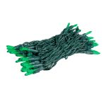 M5 50 LED Green 6" Spacing Green Wire