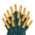 M5 50 LED Orange 6" Spacing Green Wire