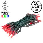 M5 50 LED Red 6" Spacing Green Wire