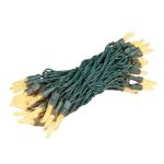 M5 50 LED Yellow 6" Spacing Green Wire