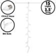 15 LED C9 Icicle Drop White Wire - Pure White