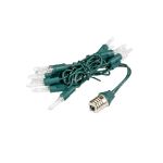 15 LED C9 Icicle Drop Green Wire - Warm White
