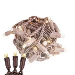 Commercial Grade Wide Angle 50 LED Old Color Warm White (19WW) 17' Long on Brown Wire