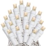 Coaxial 50 LED Old Color Warm White (19WW) 6" Spacing White Wire