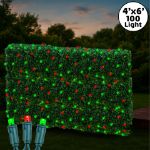Red & Green LED Net Lights 4x6 Green Wire