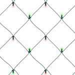 Red & Green LED Net Lights 4x6 Green Wire