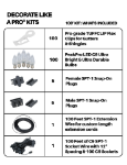 C9 Decorate Like a Pro® Kit - 100' LED Diamond Faceted Pure White Black Wire w/12" Bulb Spacing