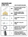 C9 Decorate Like a Pro® Kit - 250' LED Diamond Faceted Warm White White Wire w/12" Bulb Spacing