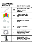 C9 Decorate Like a Pro® Kit - 250' LED Diamond Faceted Multi Color White Wire w/12" Bulb Spacing