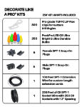 C9 Decorate Like a Pro® Kit - 250' LED Diamond Faceted Multi Color Black Wire w/12" Bulb Spacing