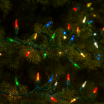 RetroGlo Multi Color Ceramic Mini Lights 100 Light on Green Wire 34 Feet Long