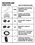 C9 Decorate Like a Pro® Kit - 1000' LED Diamond Faceted Pure White Black Wire w/12" Bulb Spacing
