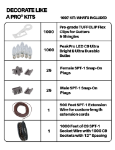 C9 Decorate Like a Pro® Kit - 1000' LED Diamond Faceted Pure White Brown Wire w/12" Bulb Spacing