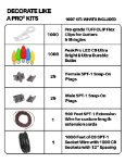 C9 Decorate Like a Pro® Kit - 1000' LED Diamond Faceted Multi Color Brown Wire w/12" Bulb Spacing