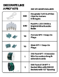 C9 Decorate Like a Pro® Kit - 500' LED Diamond Faceted Pure White Green Wire w/12" Bulb Spacing