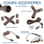 Coaxial Y Connector - Brown