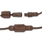 Coaxial 50 LED Old Color Warm White (19WW) 6" Spacing Brown Wire
