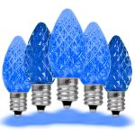PeakPro Twinkle Blue C7 LED Replacement Bulbs 25 Pack