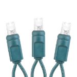 10 Light Non Connectable Pure White LED Mini Lights Green Wire